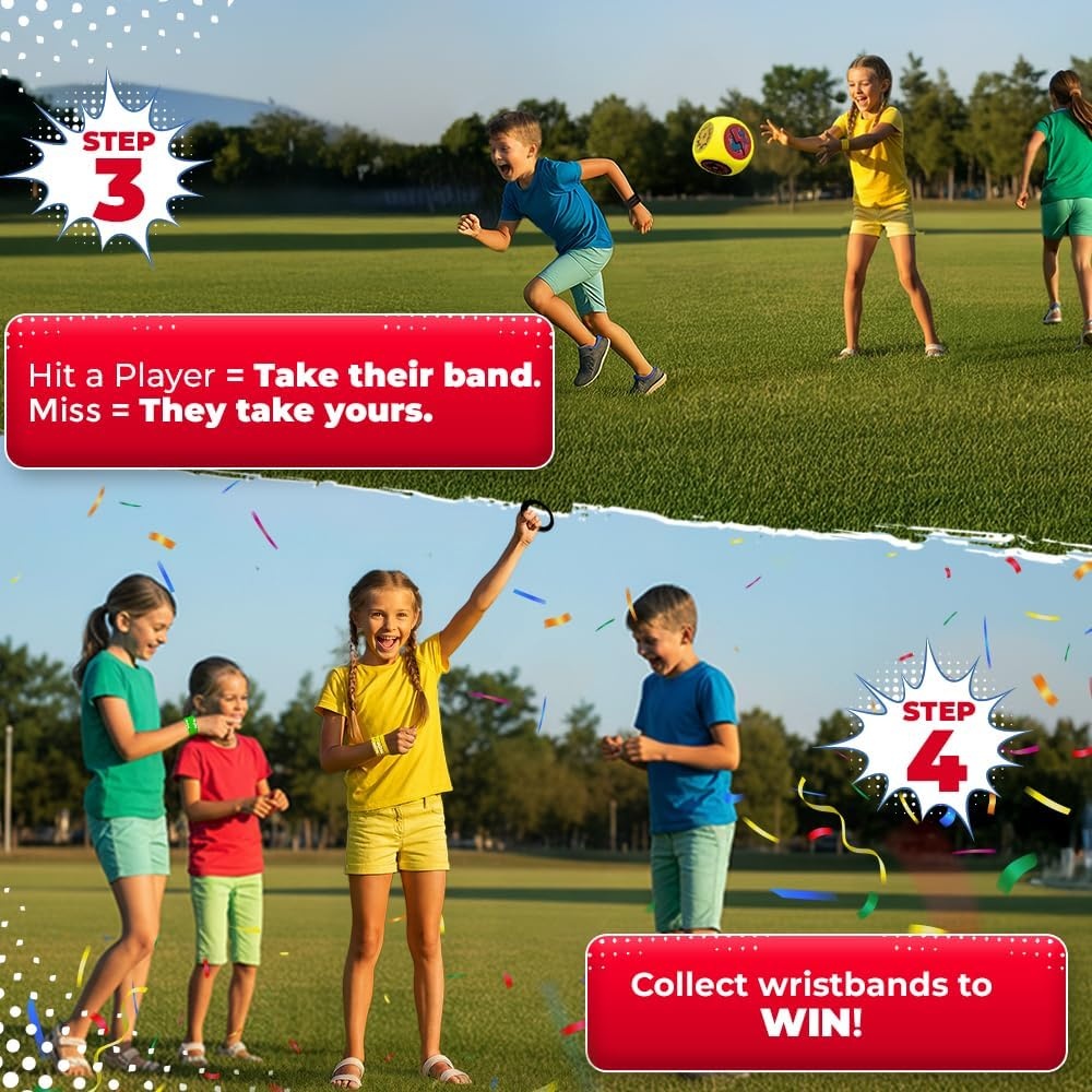 SWOOC Games® – Whomp Ball – Ultimate Backyard Dodgeball – Soft Foam Dice – Yard Games, PE Equipment & Team Building – Outdoor Playground Equipment Dodge Balls – Physical Education for Kids & Adults - view 2