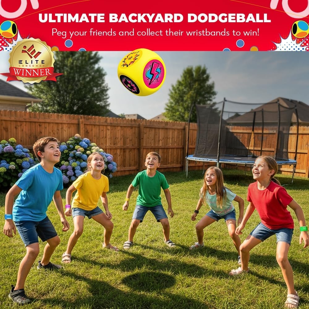 SWOOC Games® – Whomp Ball – Ultimate Backyard Dodgeball – Soft Foam Dice – Yard Games, PE Equipment & Team Building – Outdoor Playground Equipment Dodge Balls – Physical Education for Kids & Adults - view 4
