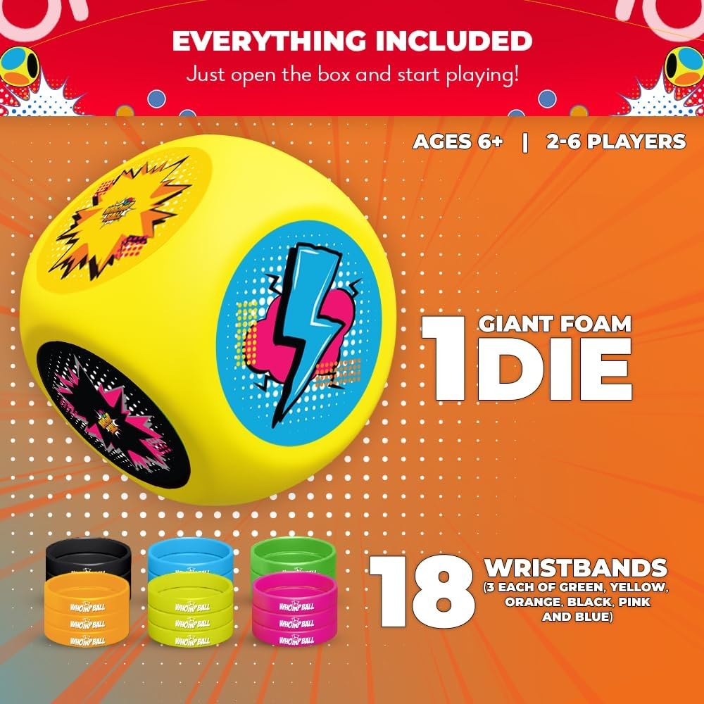 SWOOC Games® – Whomp Ball – Ultimate Backyard Dodgeball – Soft Foam Dice – Yard Games, PE Equipment & Team Building – Outdoor Playground Equipment Dodge Balls – Physical Education for Kids & Adults - view 6