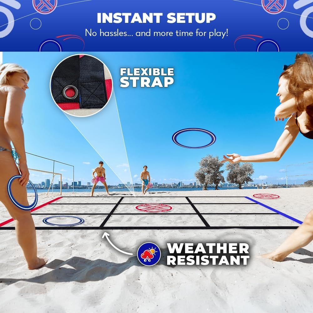 Swooc Games® – Fling Tac Toe™ (9ft x 9ft) Giant Tic Tac Toe Game Outdoor | Weatherproof Giant Outdoor Games for Adults and Family | Large Backyard Games for Kids | Jumbo Outside Yard & Lawn Game - view 3