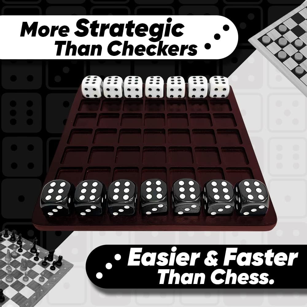 Dittle™- Dice Battle | 2 Player Dice Games for Adults | Adult Board Games for 2 Players | Best Two Player Game for Adults | Two Person Wooden Coffee Table Fun | Bar Game for Adult Indoor Tabletop - view 3