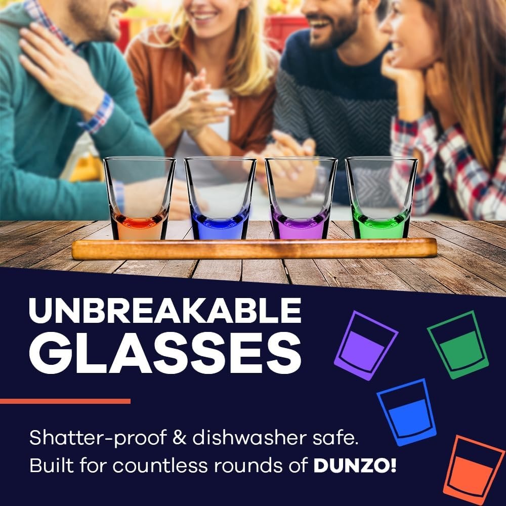 SWOOC DUNZO – Hydrating Version of Classic Card Game with 4 Unbreakable Glasses – Draw Two, Skip, Reverse, Get Loco – Fun Party Game & Funny Gifts – Card Games - view 3