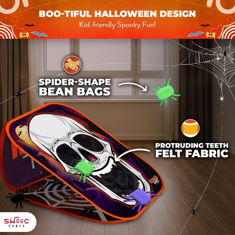 Swooc Games® – Haunted Toss™ | Halloween Games for Kids | 2-in-1 Bean Bag Toss Game | 5-Second Setup | Spooky Halloween Party Games for Kids | Fall Bean Bag Toss Cornhole | Carnival Party Activities - view 3