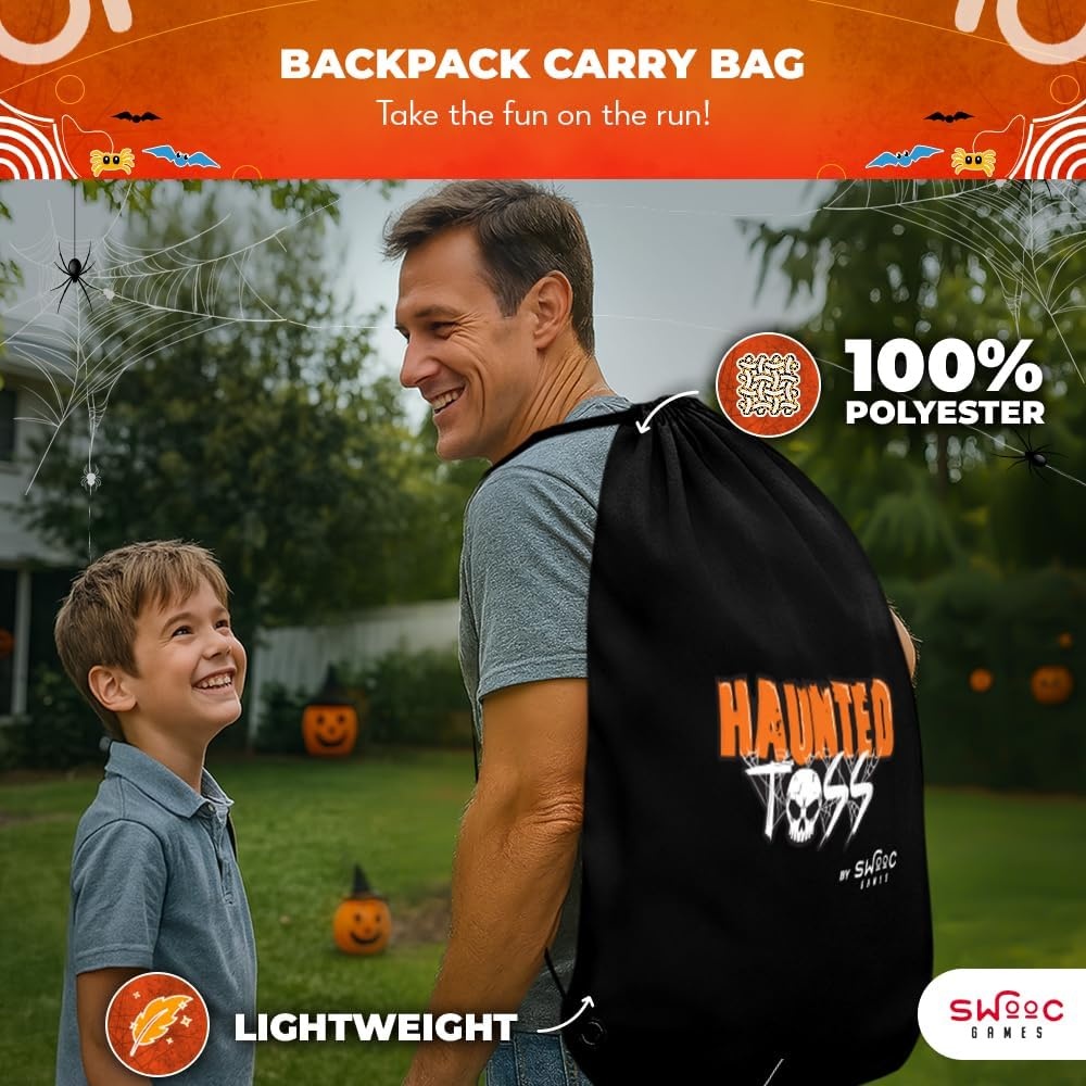 Swooc Games® – Haunted Toss™ | Halloween Games for Kids | 2-in-1 Bean Bag Toss Game | 5-Second Setup | Spooky Halloween Party Games for Kids | Fall Bean Bag Toss Cornhole | Carnival Party Activities - view 5