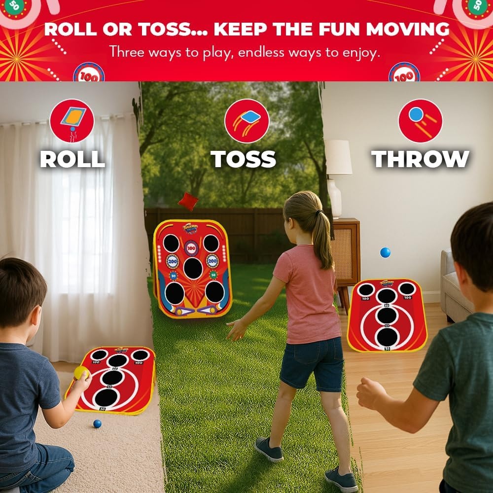 Swooc Games® – Backyard Arcade™ | 2-in-1 Bean Bag Toss Game for Kids w/Carry Bag | 5-Second Setup & Storage | Outside Toys for Toddlers | Carnival Games for Kids | Outdoor Toddler Activities - view 3