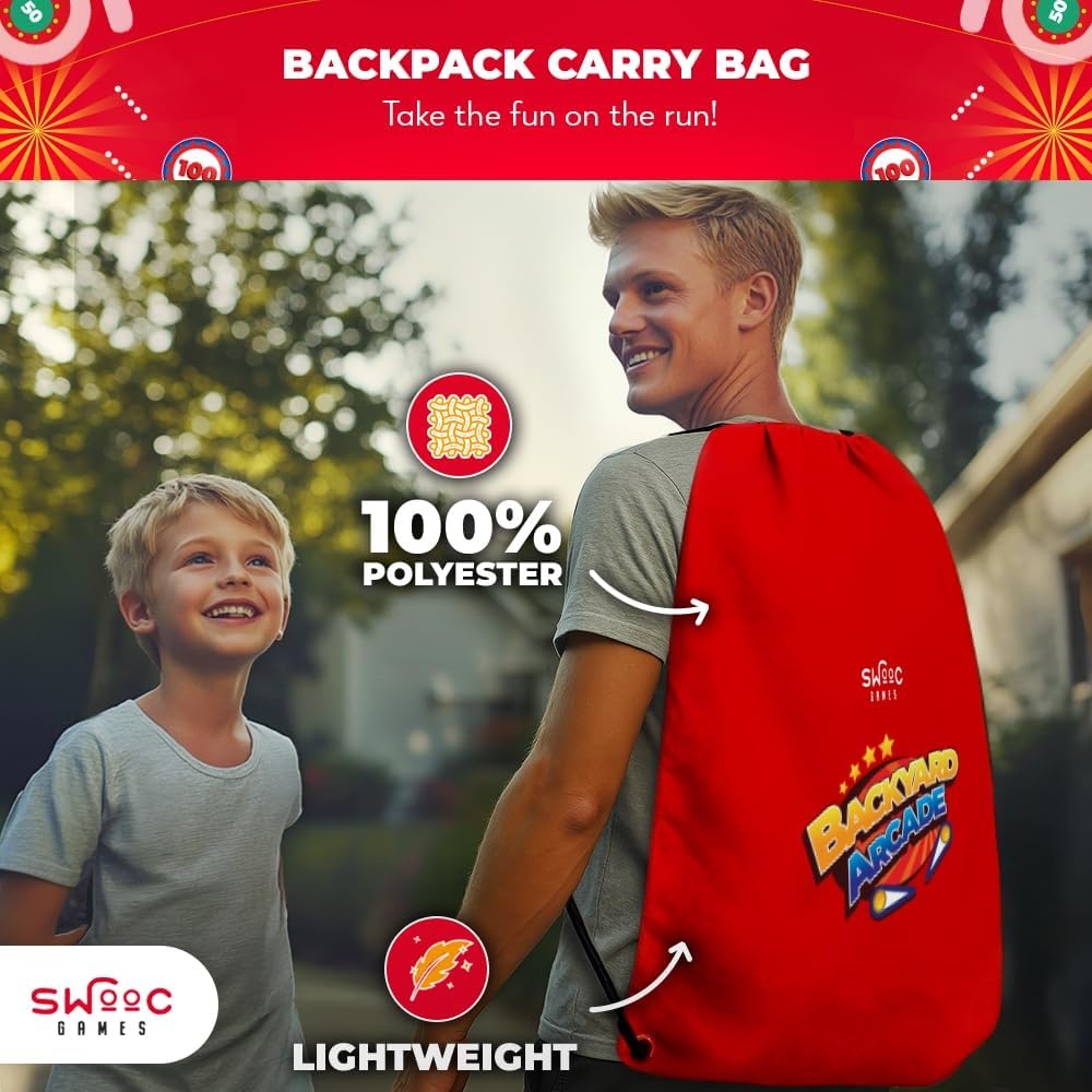 Swooc Games® – Backyard Arcade™ | 2-in-1 Bean Bag Toss Game for Kids w/Carry Bag | 5-Second Setup & Storage | Outside Toys for Toddlers | Carnival Games for Kids | Outdoor Toddler Activities - view 5
